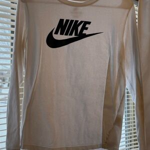 Nike White Long Sleeve Shirt